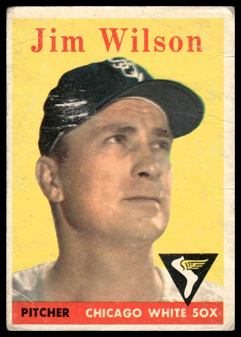1958 Topps Jim Wilson #163 Chicago White Sox – Poor