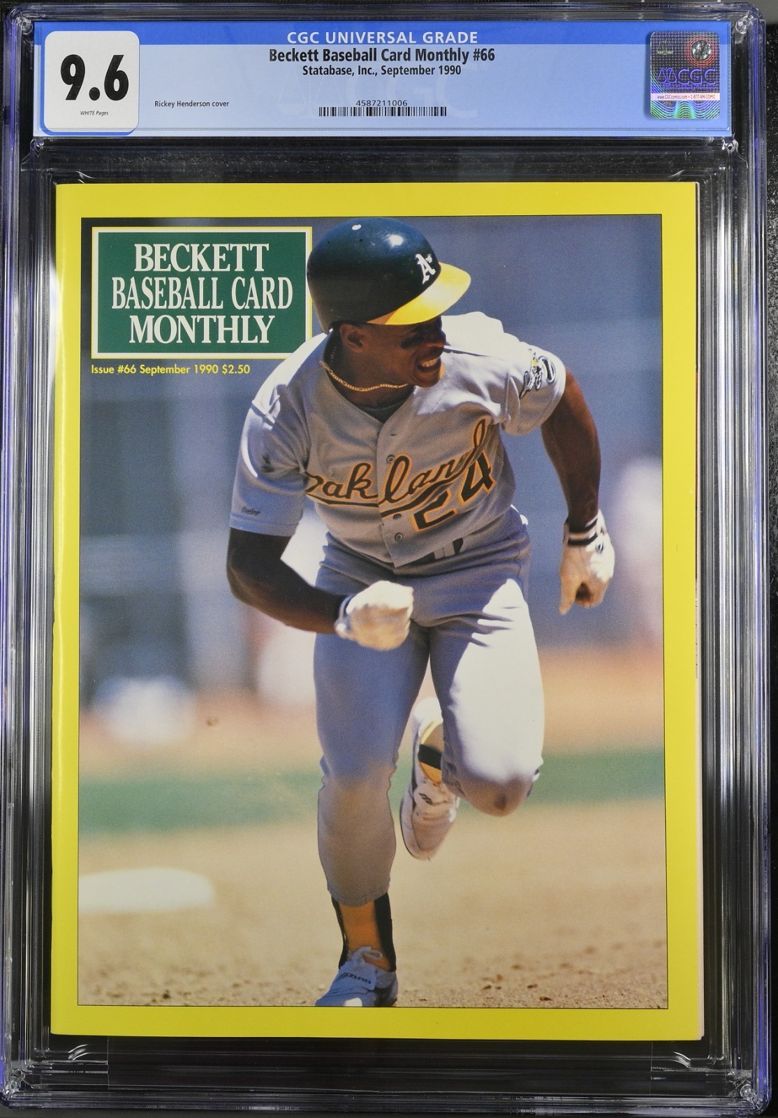 Beckett Baseball Monthly Magazine #66 Rickey Henderson CGC 9.6 NM+
