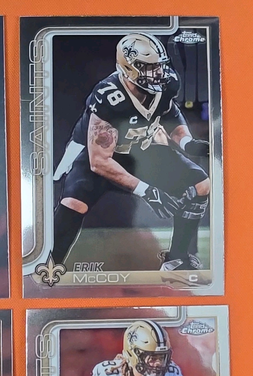 ⚫️⚜️⚫️ 2025 TOPPS CHROME NEW ORLEANS SAINTS COMPLETE BASE TEAM SET (13 CARD LOT)