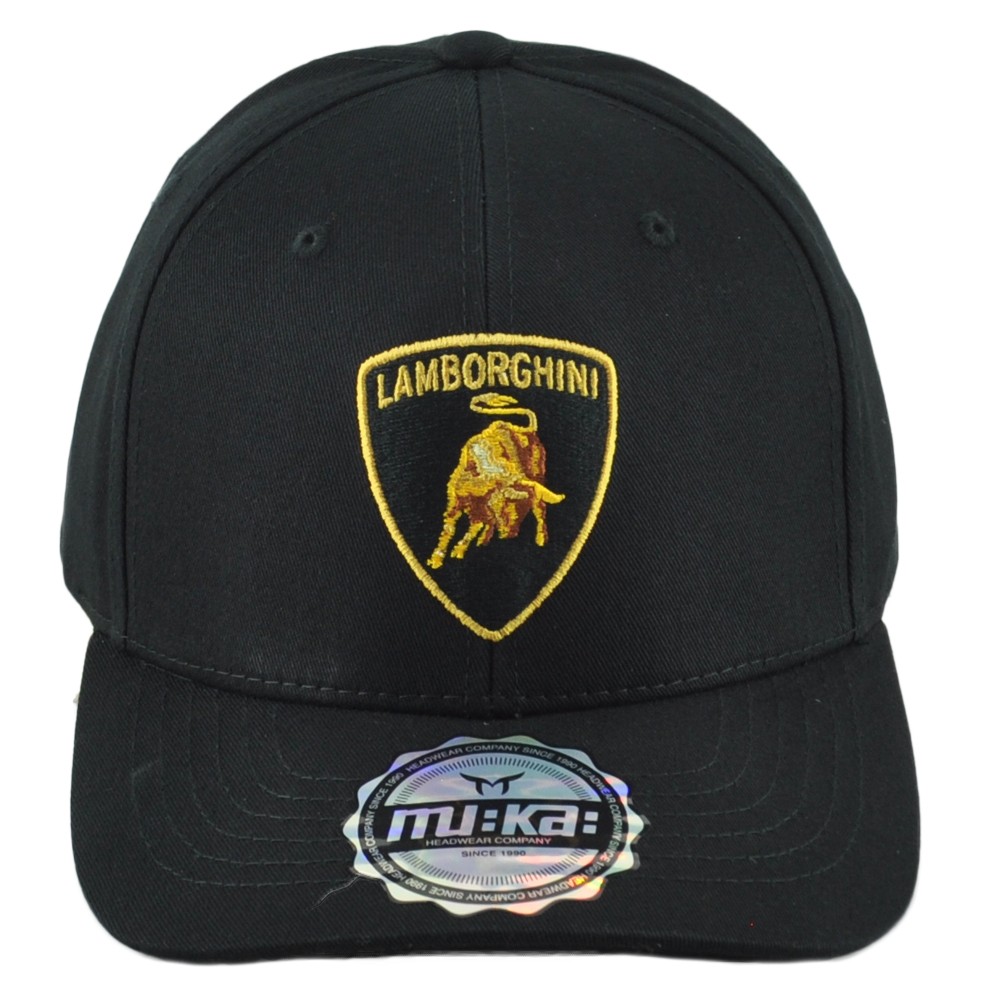 Lamborghini Logo Italian Car Automobile Adjustable Black Men Curved Bill Hat Cap