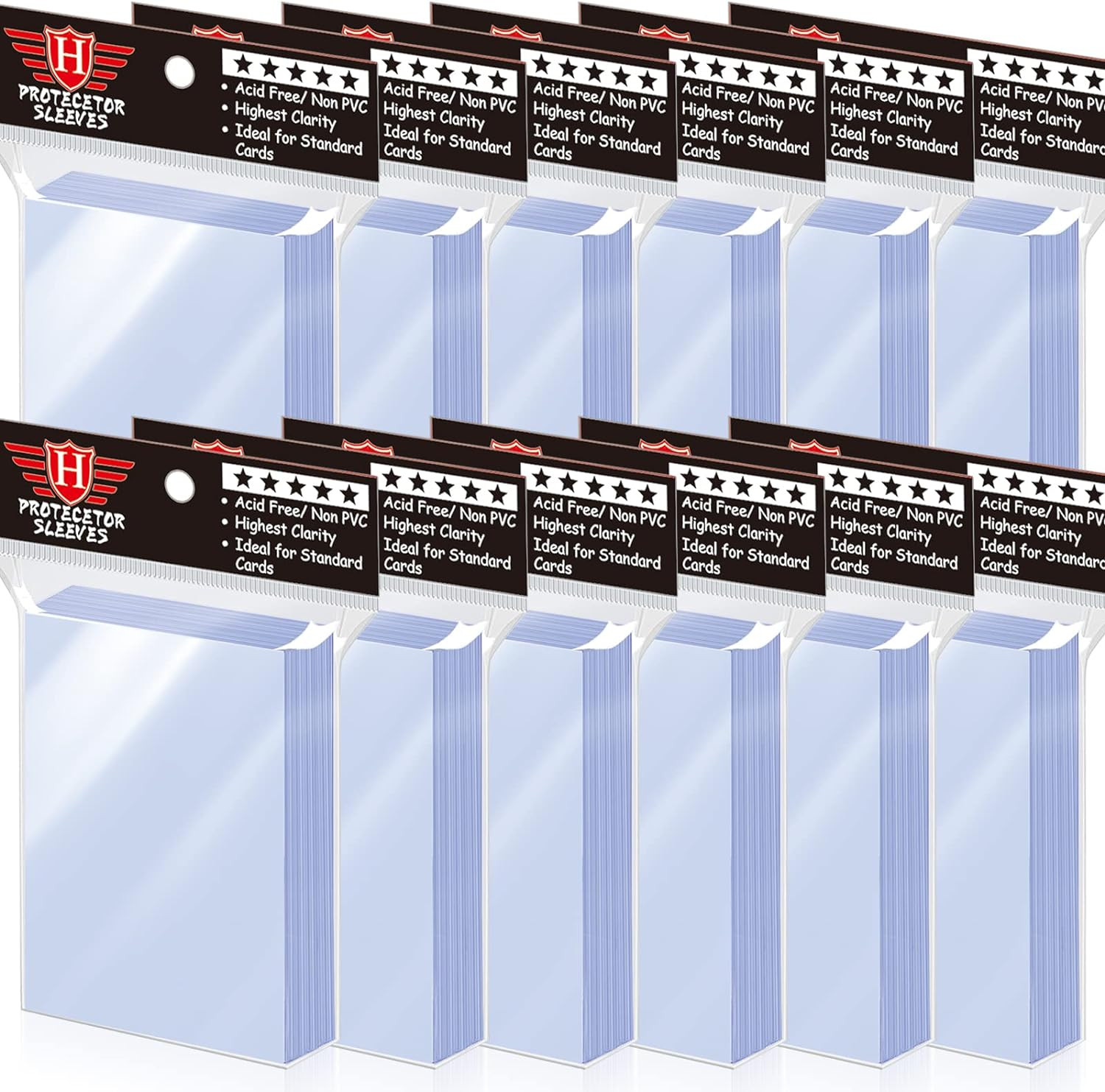 1200 Count Clear Penny Card Sleeves for Trading Cards, Plastic Soft Card
