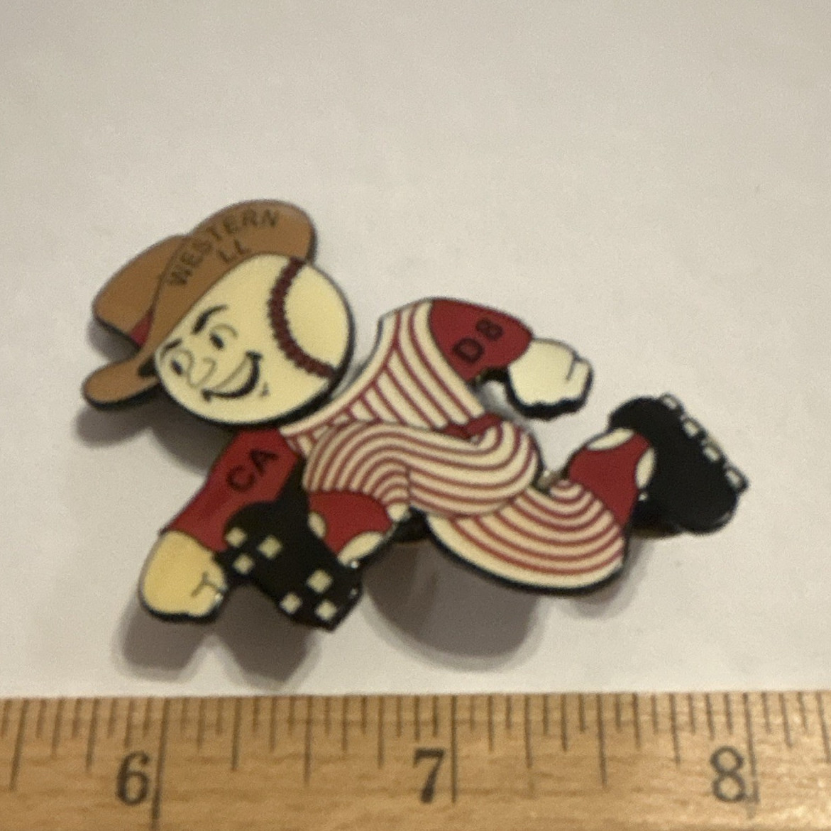 California Angels Baseball Pin – Red, White, Black & Tan – MLB