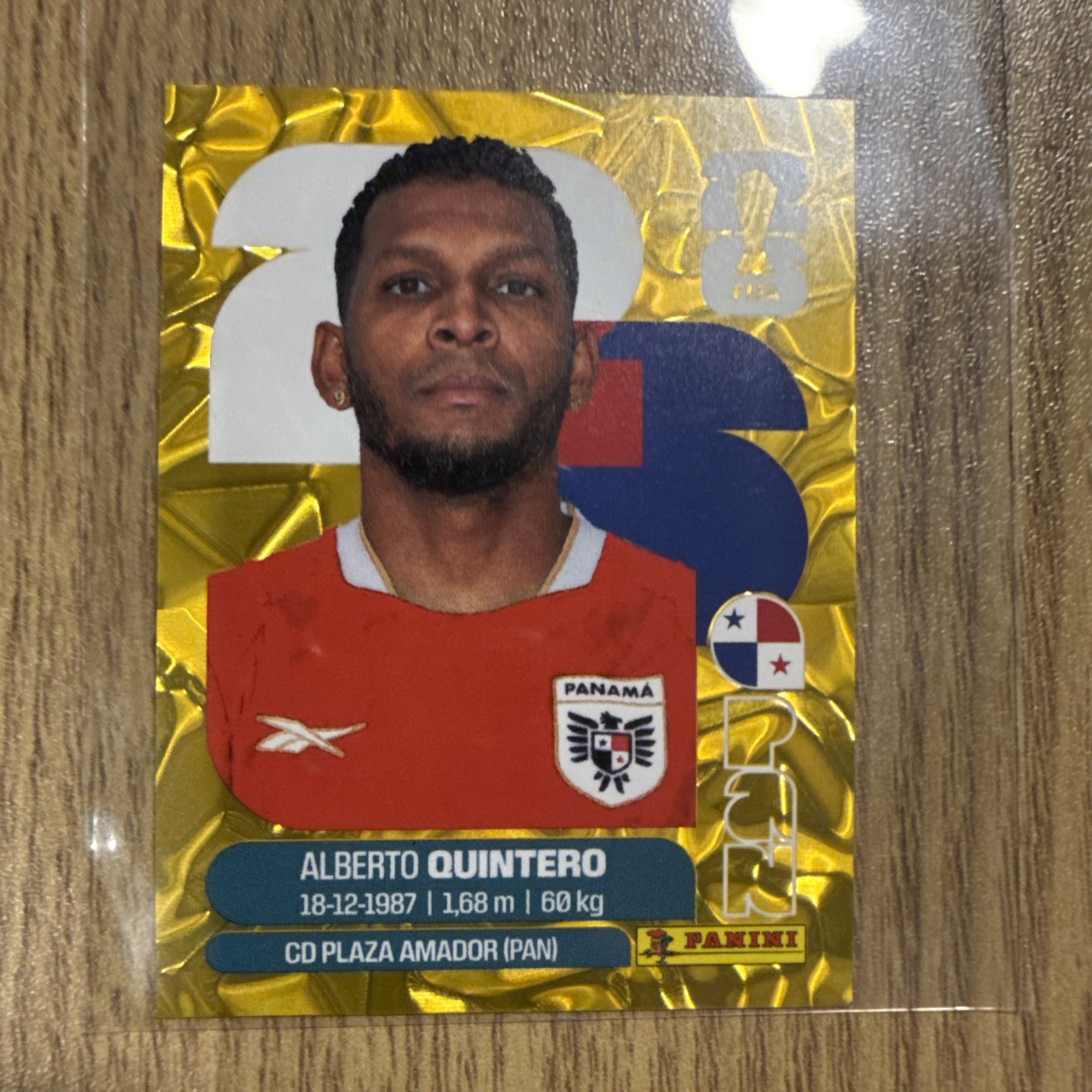 Panini FIFA WC 2026 Stickers-Exclusive Gold Crumple-PAN Panama- Pick Yours