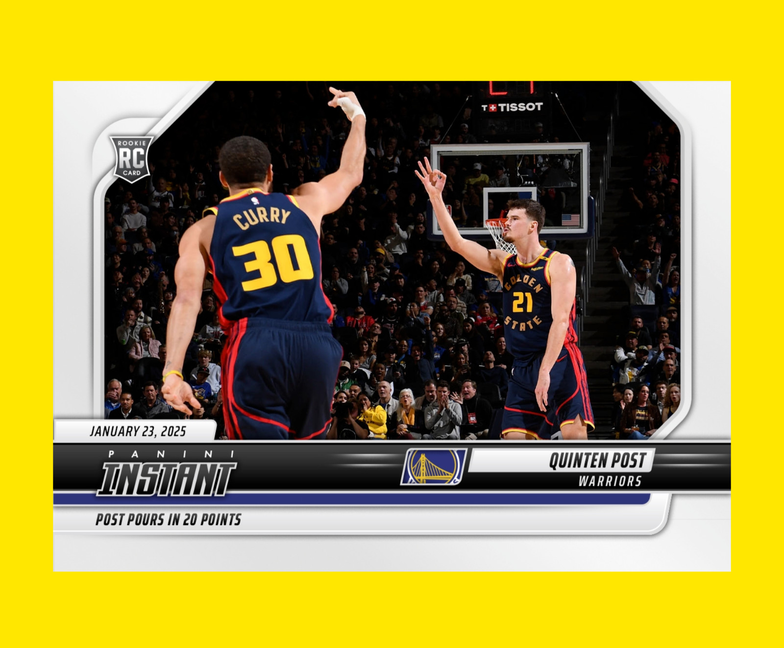 2024-25 Panini Instant Quinten Post ROOKIE CARD SP Golden State Warriors #285 RC