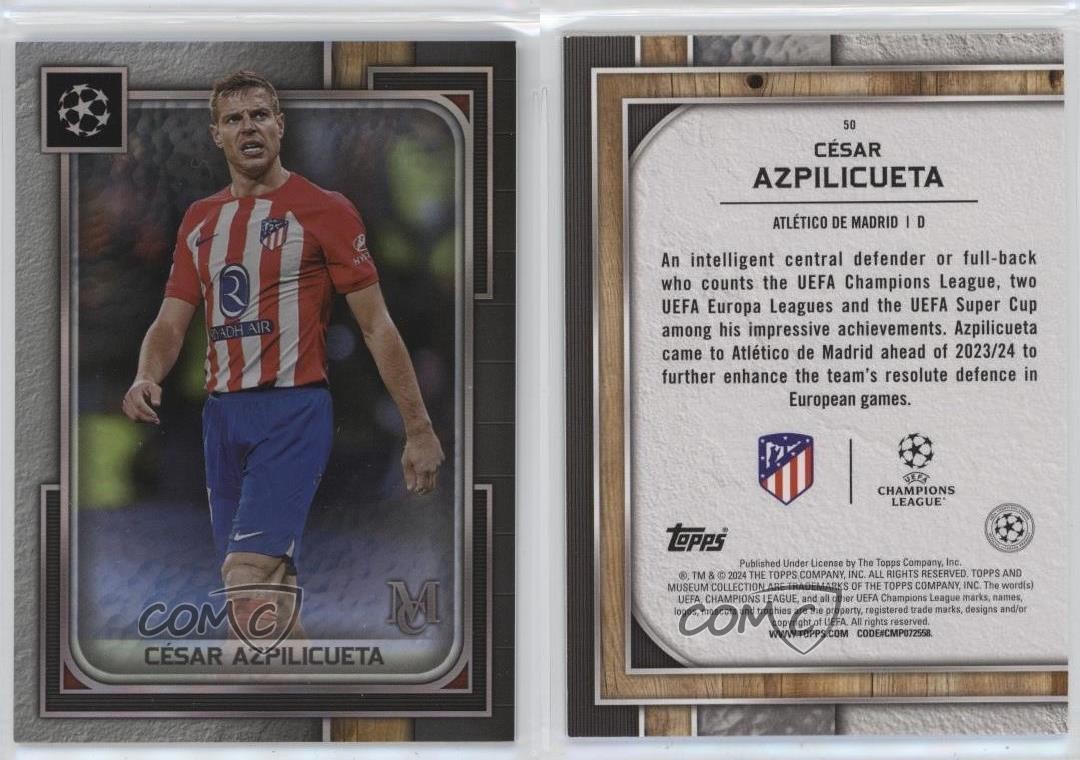 2023 Topps Museum Collection UEFA Champions League Cesar Azpilicueta César 16n8