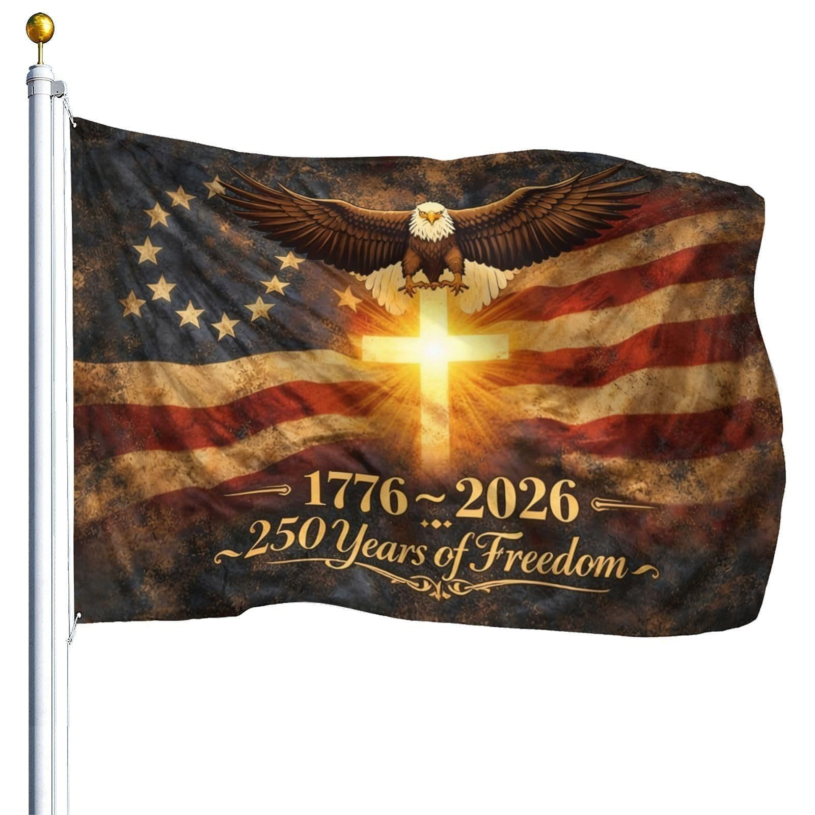 250th Anniversary Flag – One Size, 250 years of Freedom1