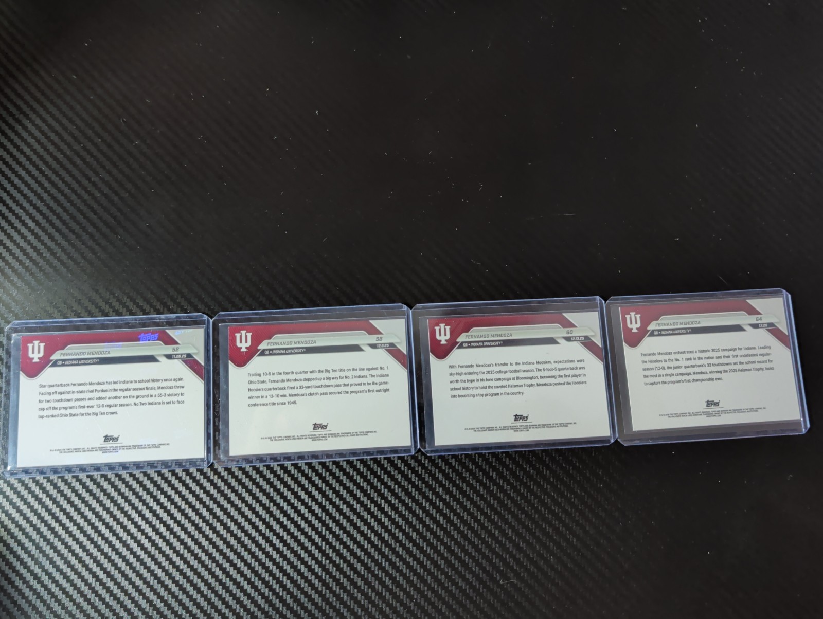 Fernando Mendoza 16 Card Lot 1st Bowman Chrome + Bowman U NOW Run Raiders