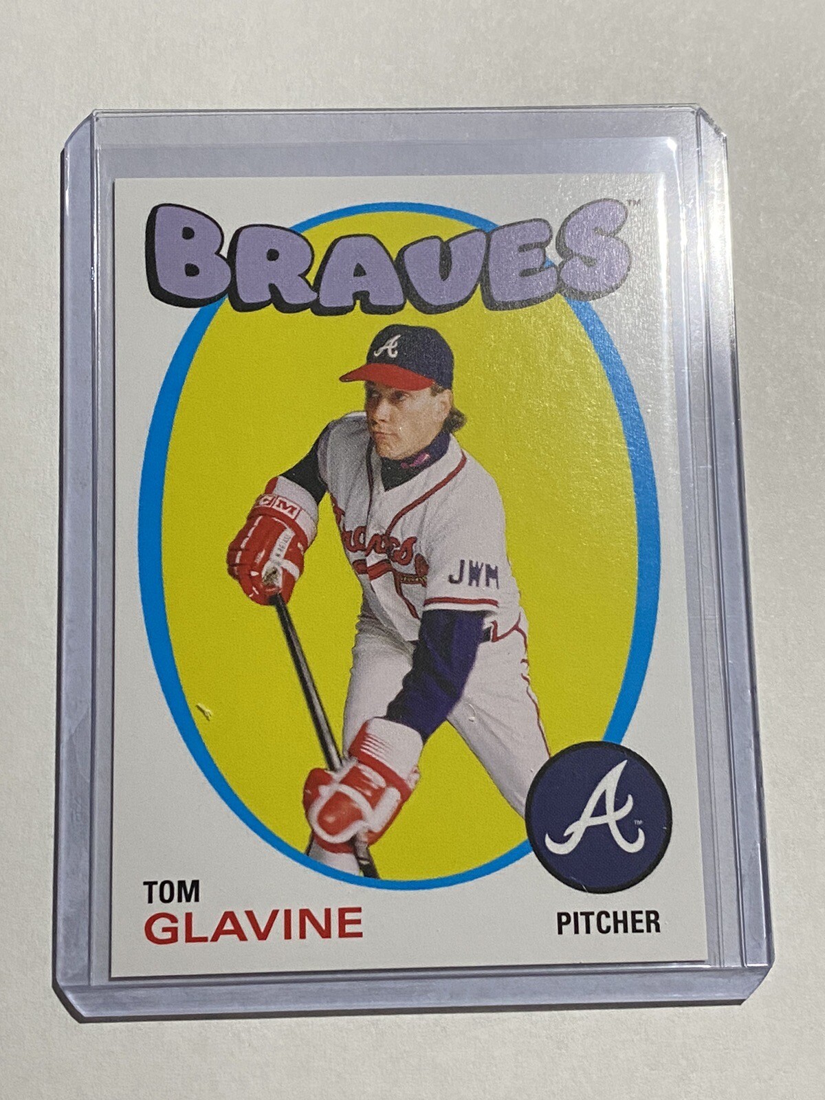 Atlanta Braves TOM GLAVINE, TOPPS TBT Hockey Design #39, Mint, Includes PS/TL