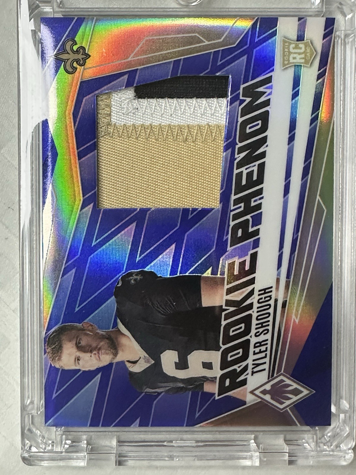 /199 – 2025 Panini Phoenix – Rookie Phenom Jersey Tyler Shough #PJY-TSH Blue