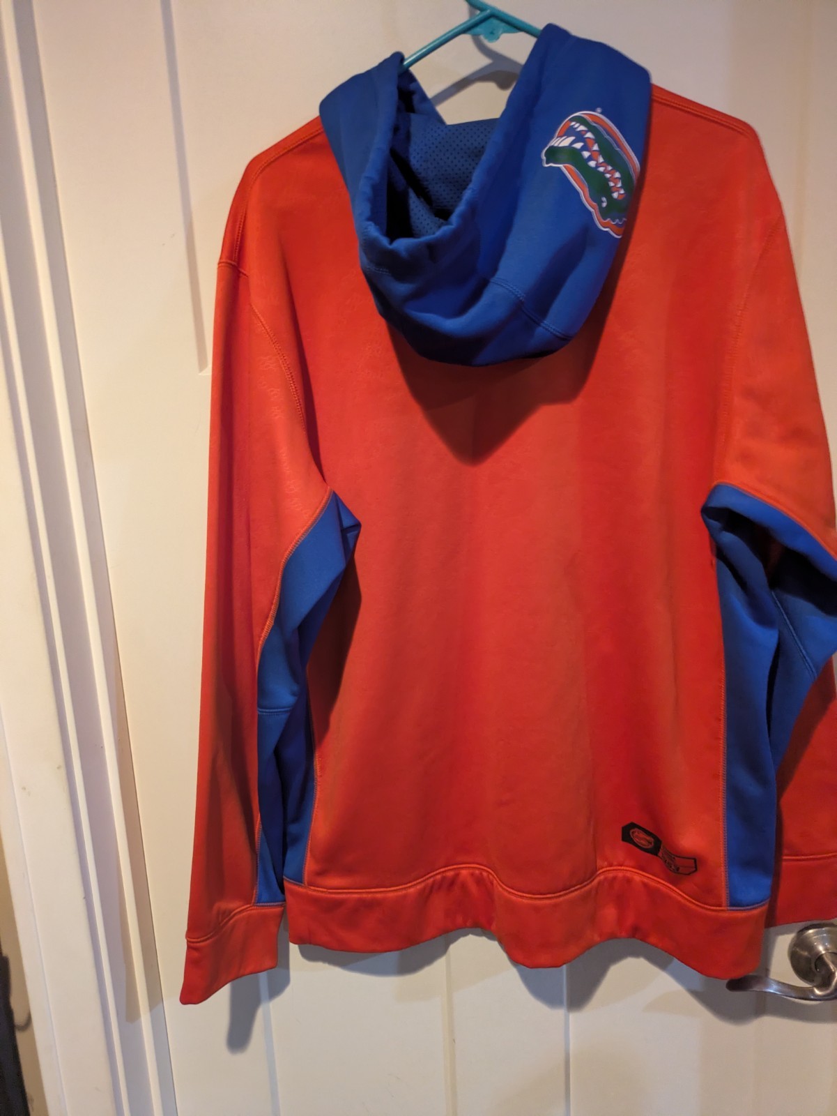 FL Gators Sweatshirt Hoodie Men Large Orange/Blue NCAA Football Nike Therma-FIT