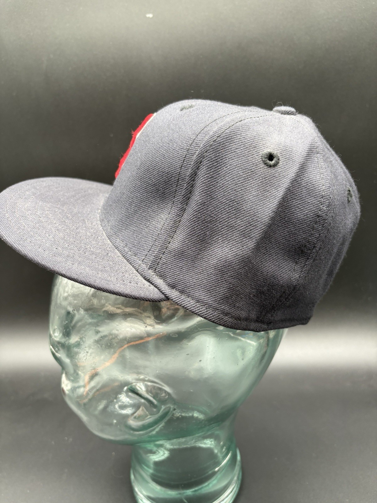 Boston Red Sox Gray/Blue Denim Snapback Hat Red B Logo MLB New Era Vtg