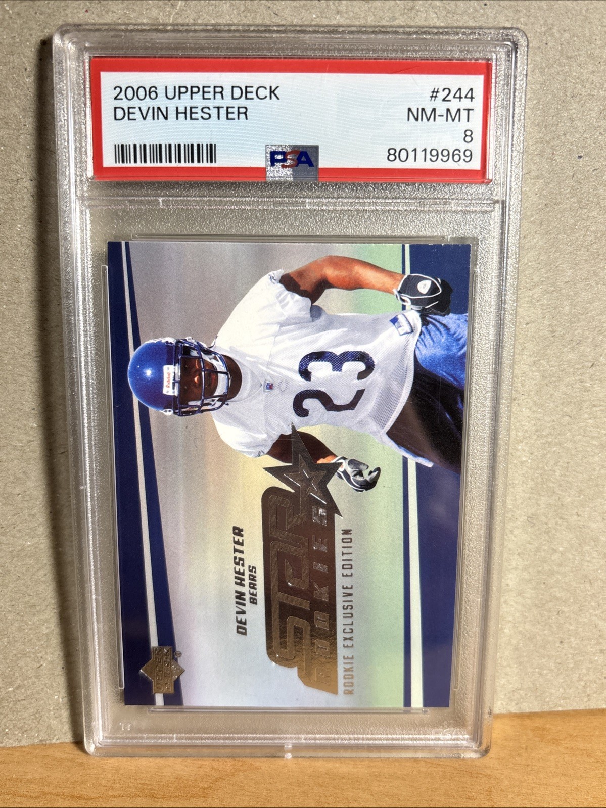2006 Upper Deck – Devin Hester #244 PSA 8