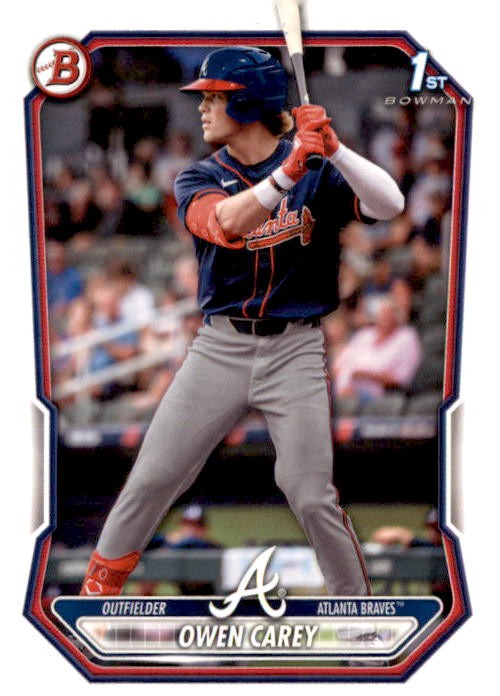 2026 Bowman Owen Carey 1st Bowman Atlanta Braves #BP-69 5 Card Lot