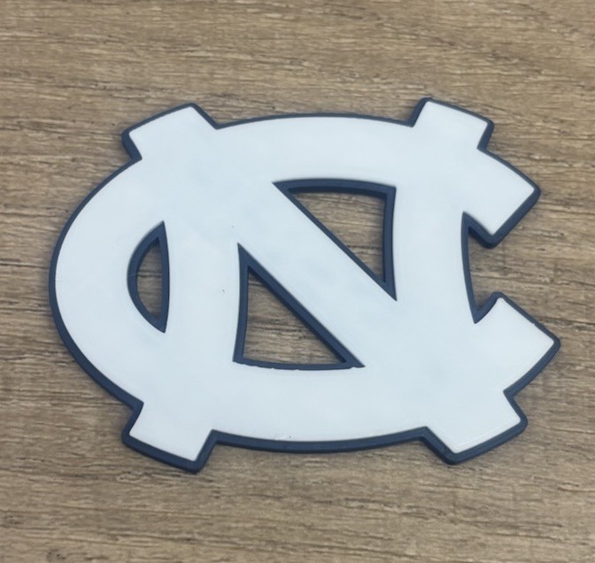 North Carolina Full Size Raised 3-D Batting Helmet Logo. 2” Tall. See Details!