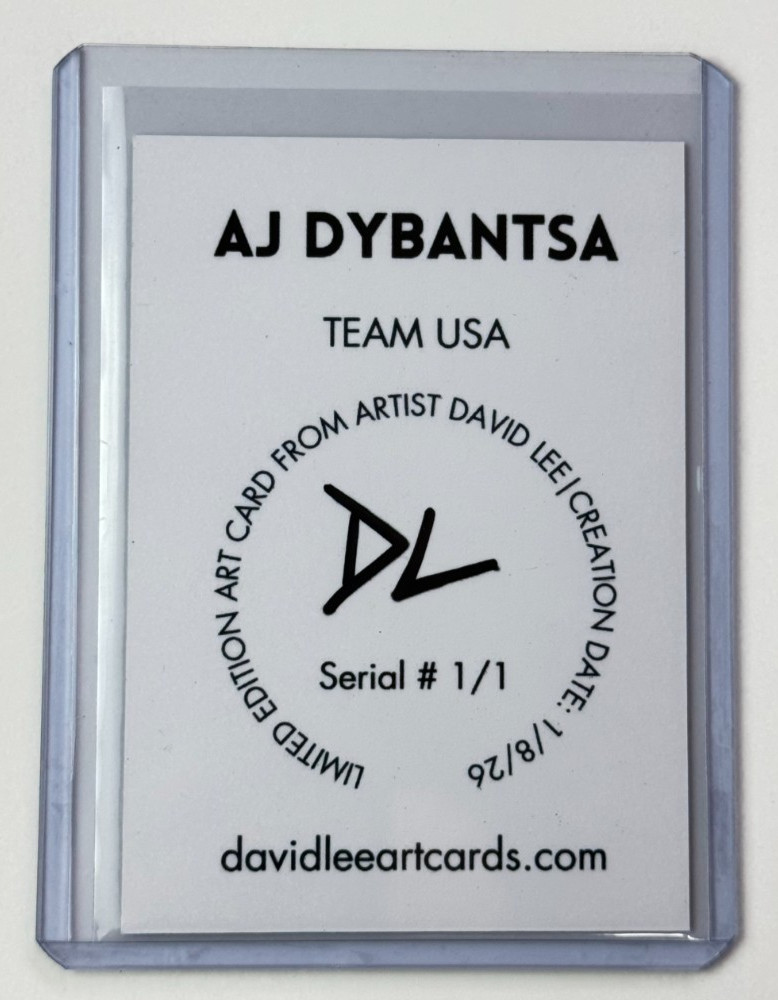 AJ Dybantsa Limited Edition Artist Signed “Team USA” Refractor Card 1/1
