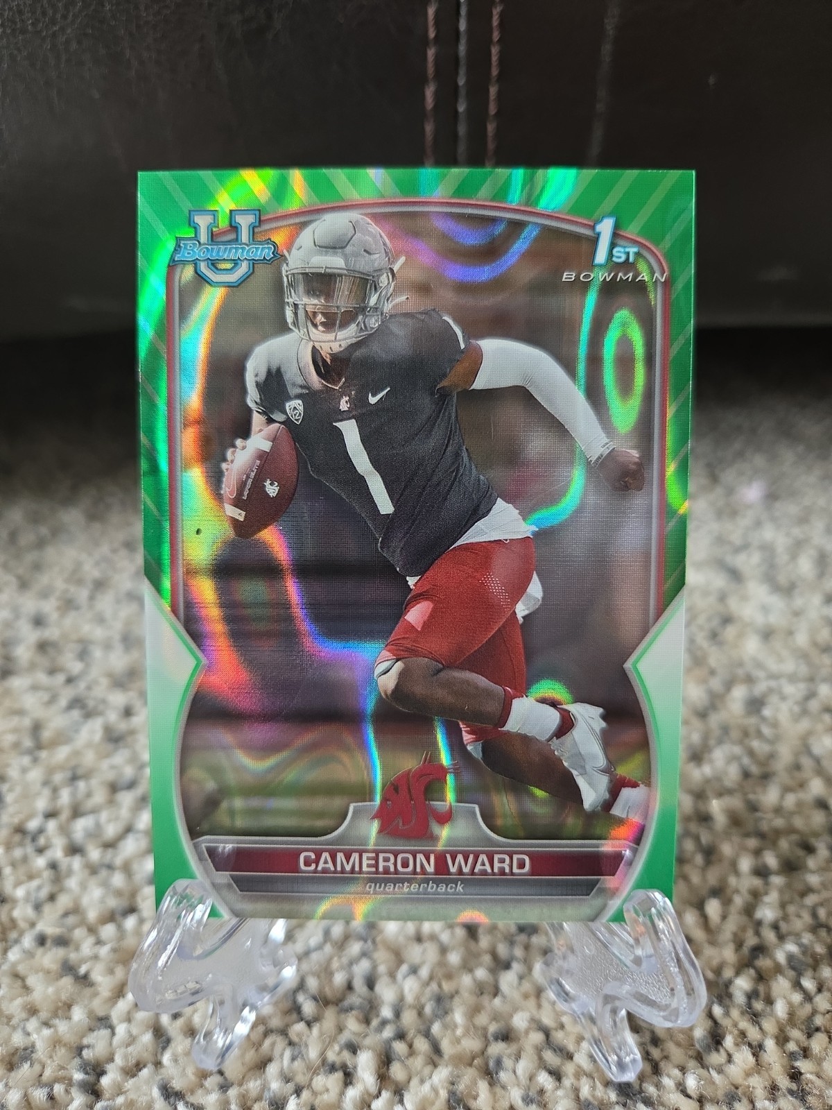 2022 Bowman University Chrome – Cameron Ward #34 Green Lava Refractor /99 (RC)