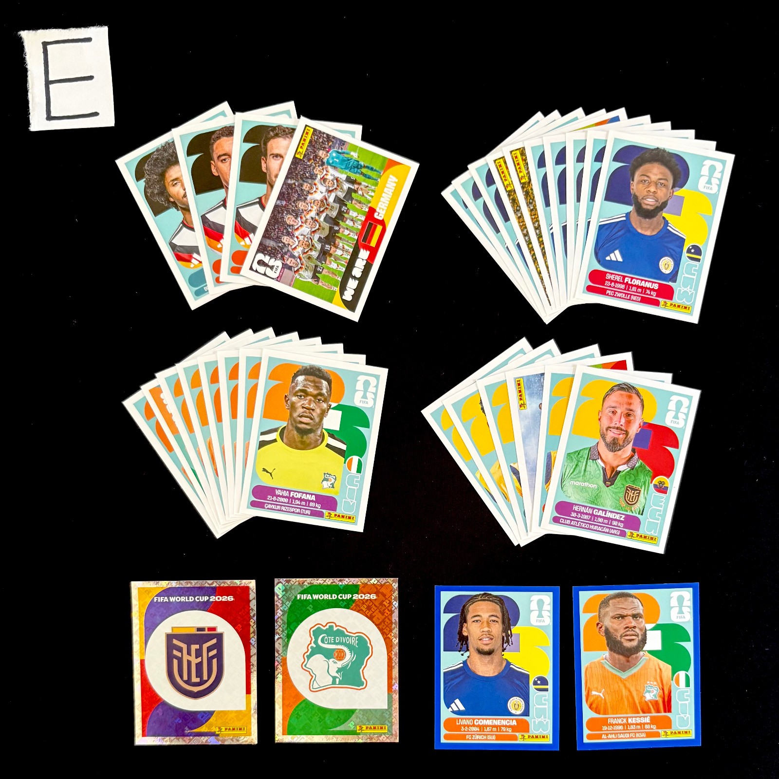 PANINI WORLD CUP 2026 STICKERS – MEX RSA KOR CZE CAN BIH QAT SUI BRA MAR HAI SCO