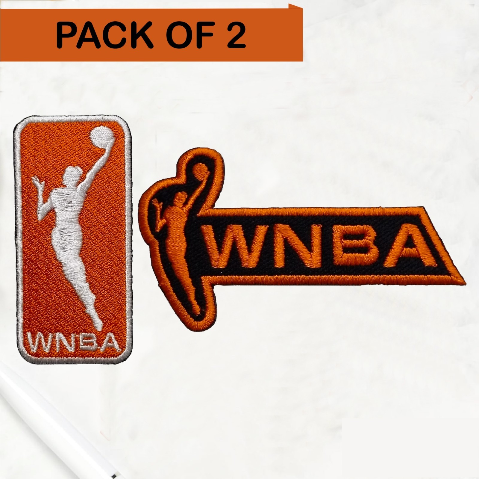 Pack Of 2 WNBA Basketball Logo Iron On Patch – Sew Patch – Embroidered Patch
