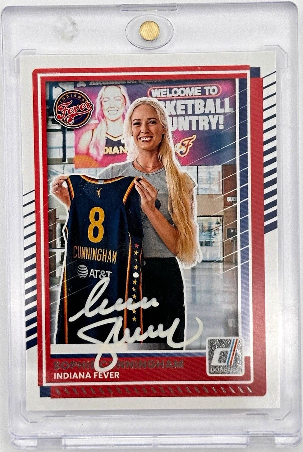 Sophie Cunningham Panini 2025 Donruss WNBA #24 Hand Signed On-Card Auto SWAU