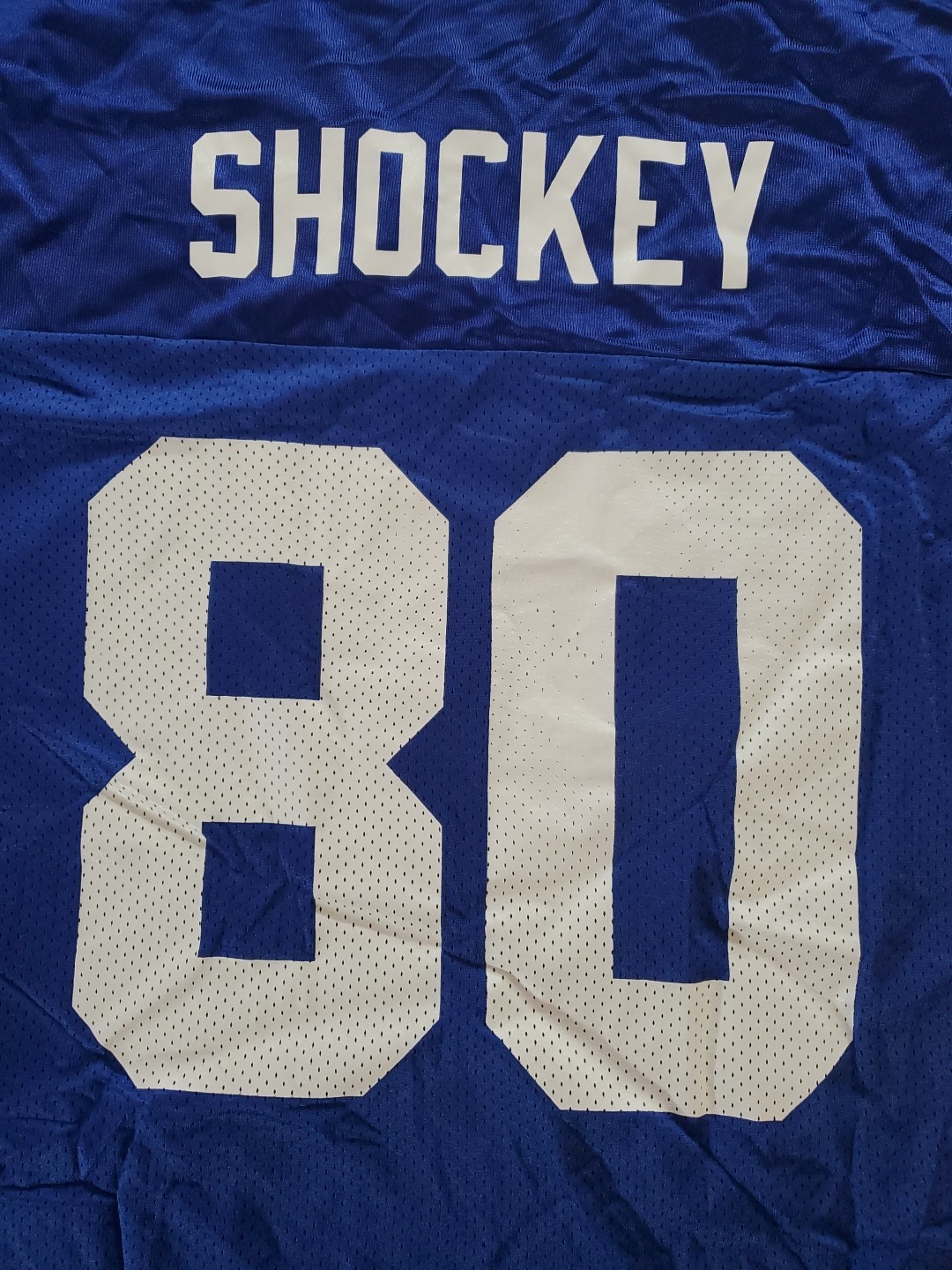 VTG New York Giants Jersey XXL Shockey Mens Reebok Blue 2XL