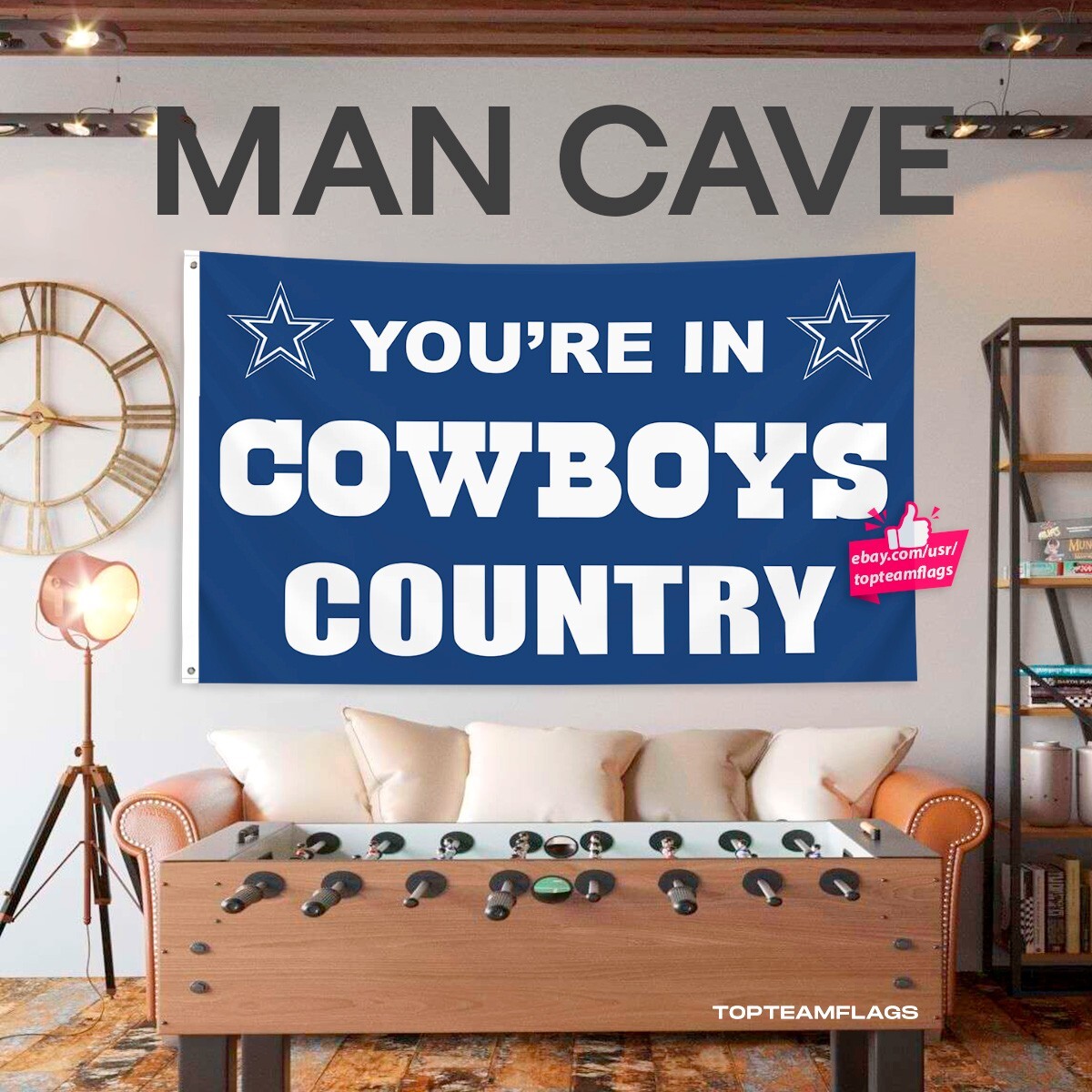 Dallas Cowboys COUNTRY Flag 3×5 Banner Cowboys FAST FREE Shipping US Seller