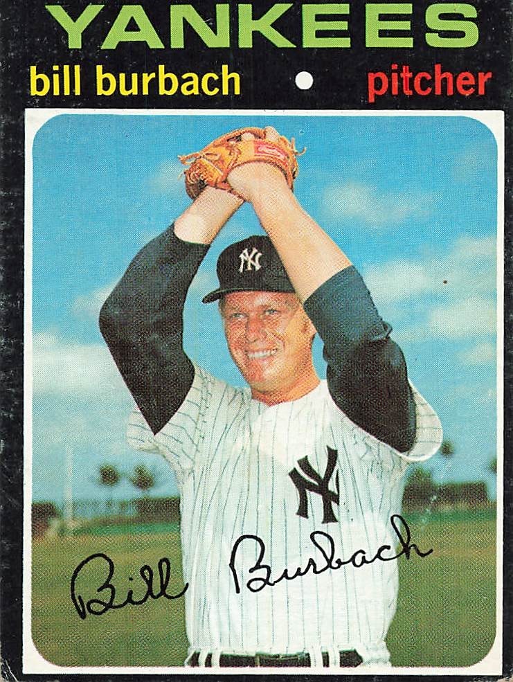 BILL BURBACH 1971 TOPPS BASEBALL HI #’S #683