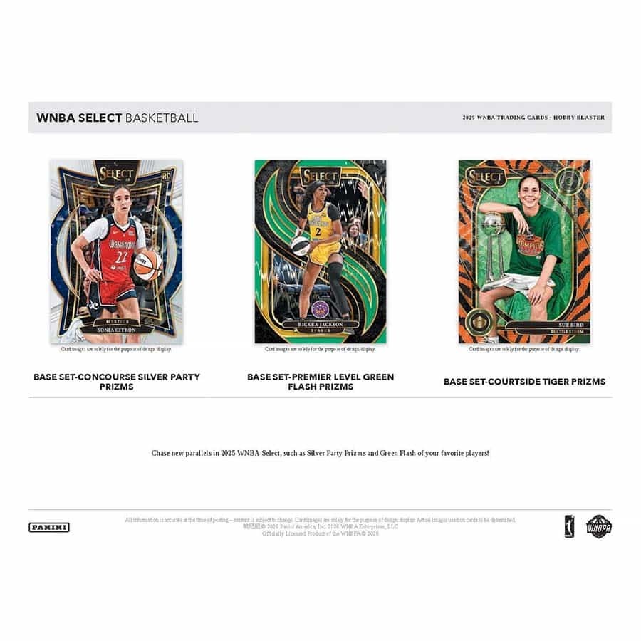 2025 Select WNBA Basketball Hobby Blaster Box Factory Sealed 25PAKSELWNBA-BXBH