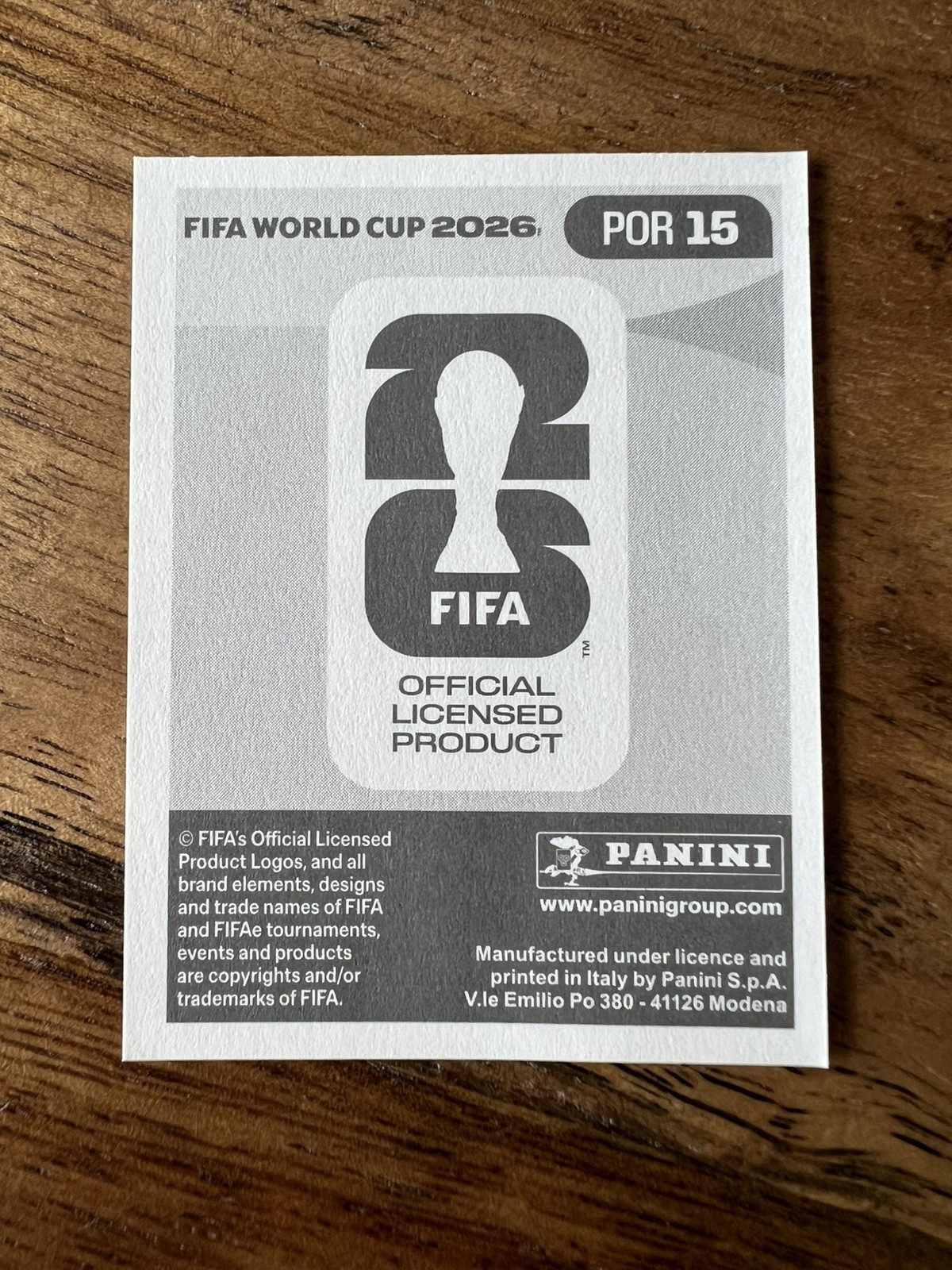 Cristiano Ronaldo Portugal 2026 Panini FIFA World Cup Sticker #POR15