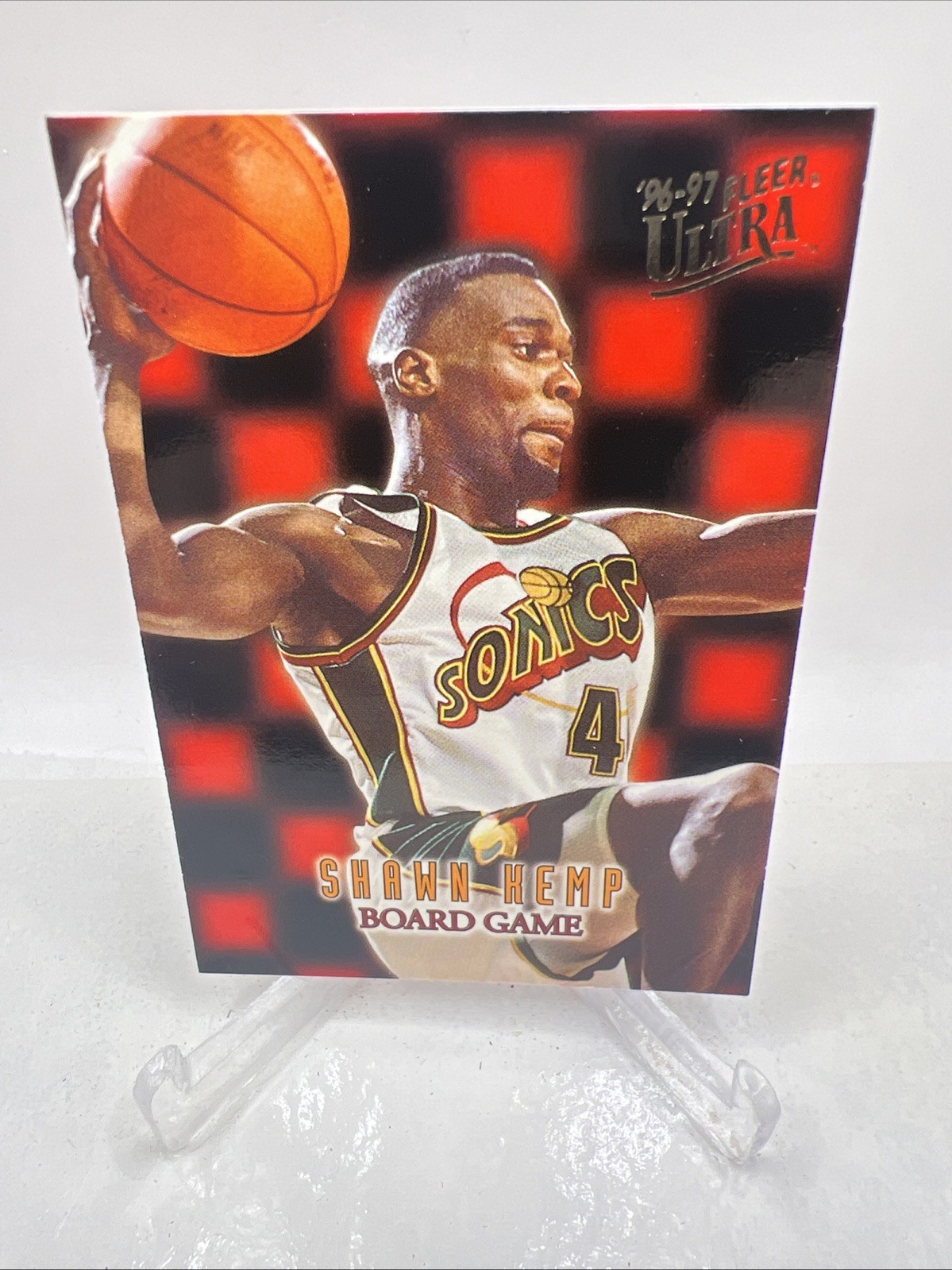 1996-97 Fleer Ultra Board Game, Shawn Kemp, Card #8, Seattle Supersonics