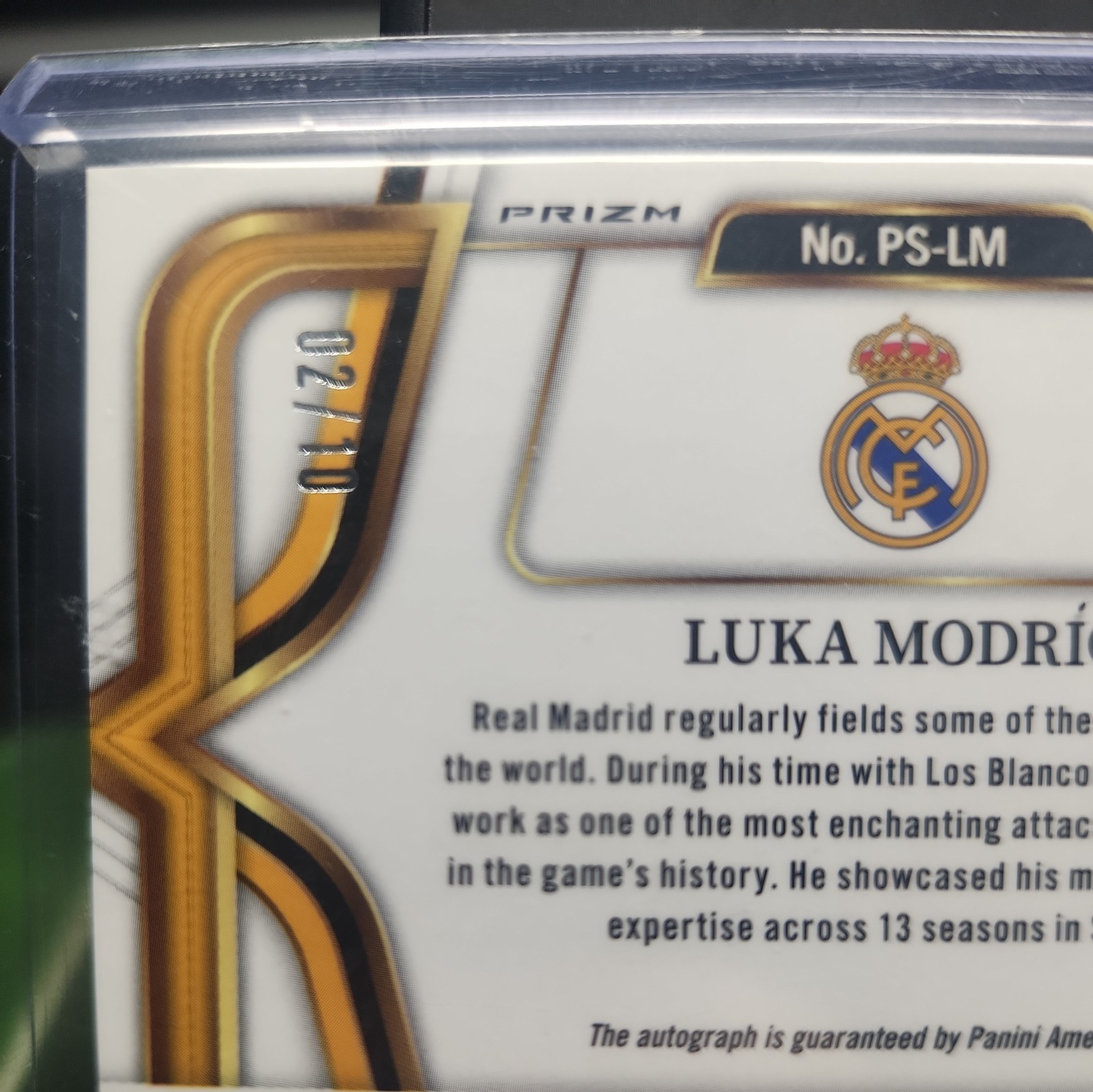 LUKA MODRIC 2025 SELECT LA LIGA PITCHSIDE PURPLE AUTO /10 Real Madrid