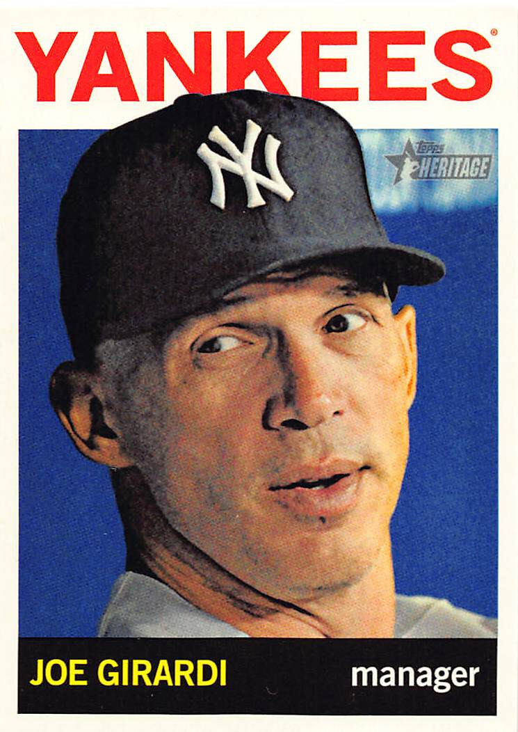 Joe Girardi 2013 Topps Heritage Baseball card Base #21 New York Yankees