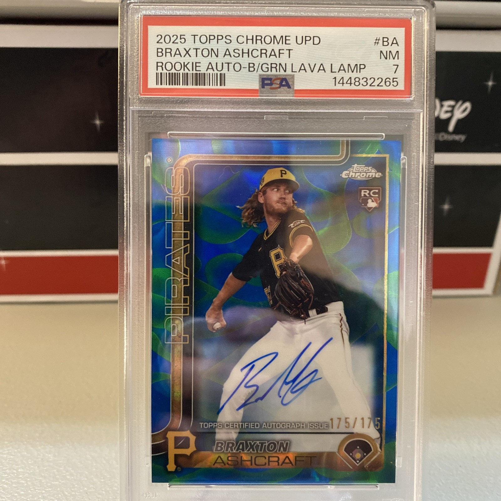 2025 Topps Chrome Update Braxton Ashcraft Auto Blue & Green Lava 175/175 (RC)