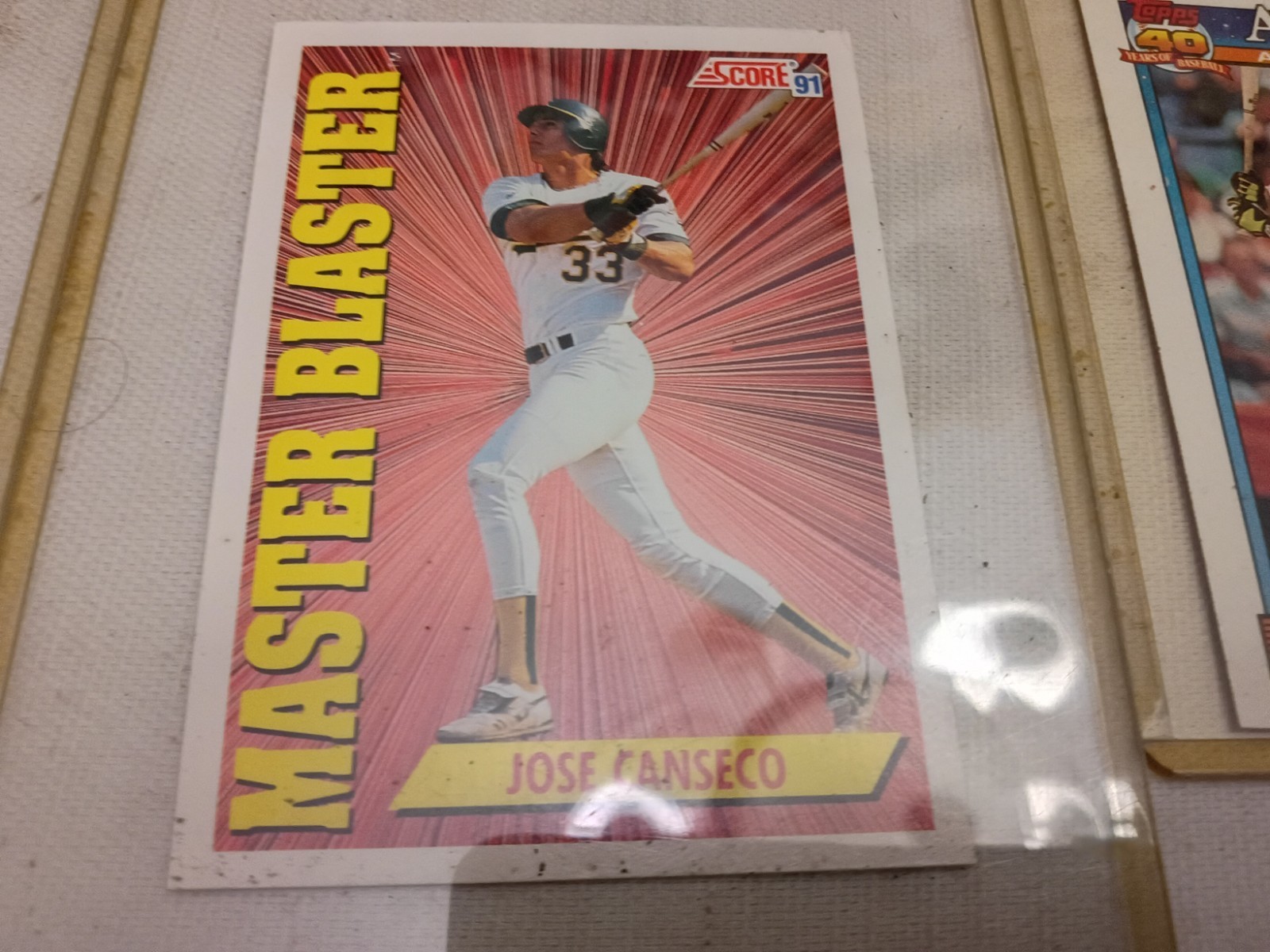 Mixed lot of Jose Canseco cards in plastic Card Holders – MLB Baseball