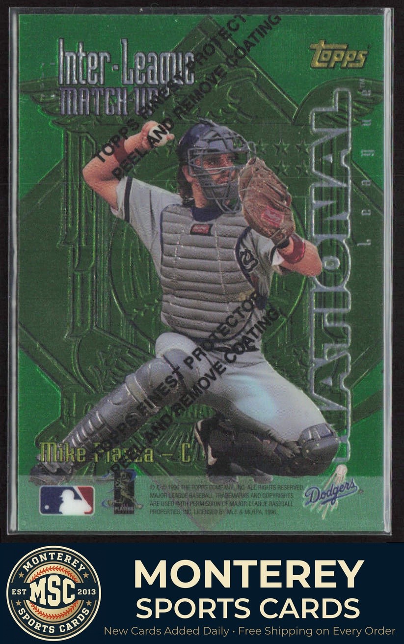 Mike Piazza / Tim Salmon 1997 Topps Inter-League Match-Up Finest #ILM2