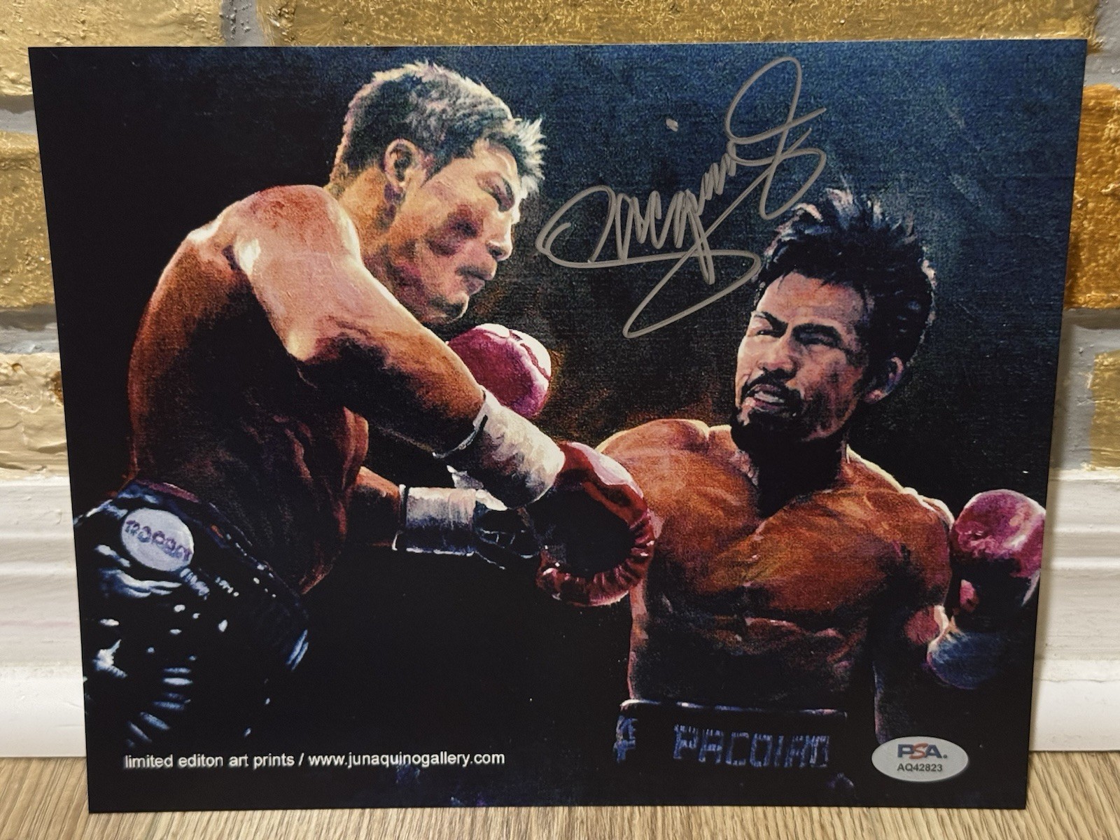MANNY PACQUIAO SIGNED AUTO 8×10 BOXING PHOTO Ricky Hatton PSA AUTHENTIC 252