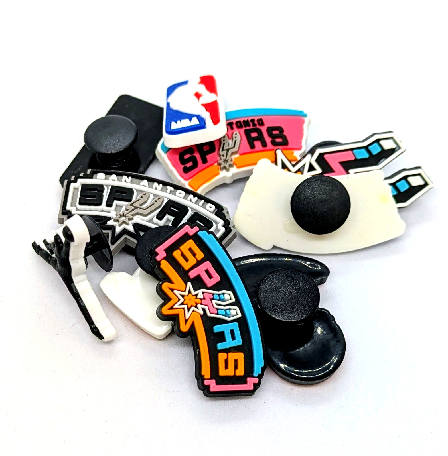 SAN ANTONIO SPURS SHOE CHARMS (10pcs) Basketball Cool Gift Accessories Set Lot