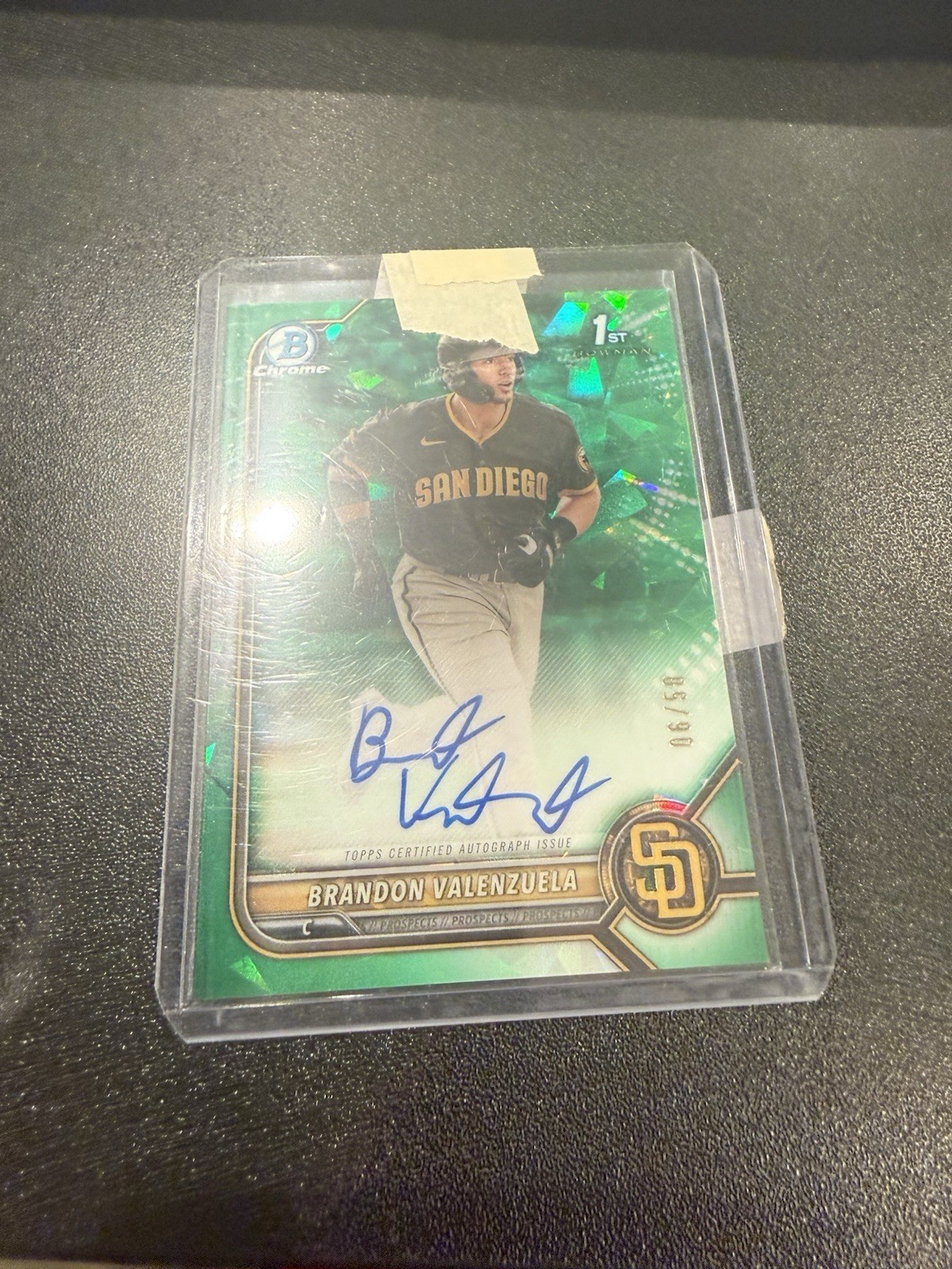 2022 Bowman Sapphire Brandon Valenzuela Auto 1st Bowman Aqua /99 BSPA-BV