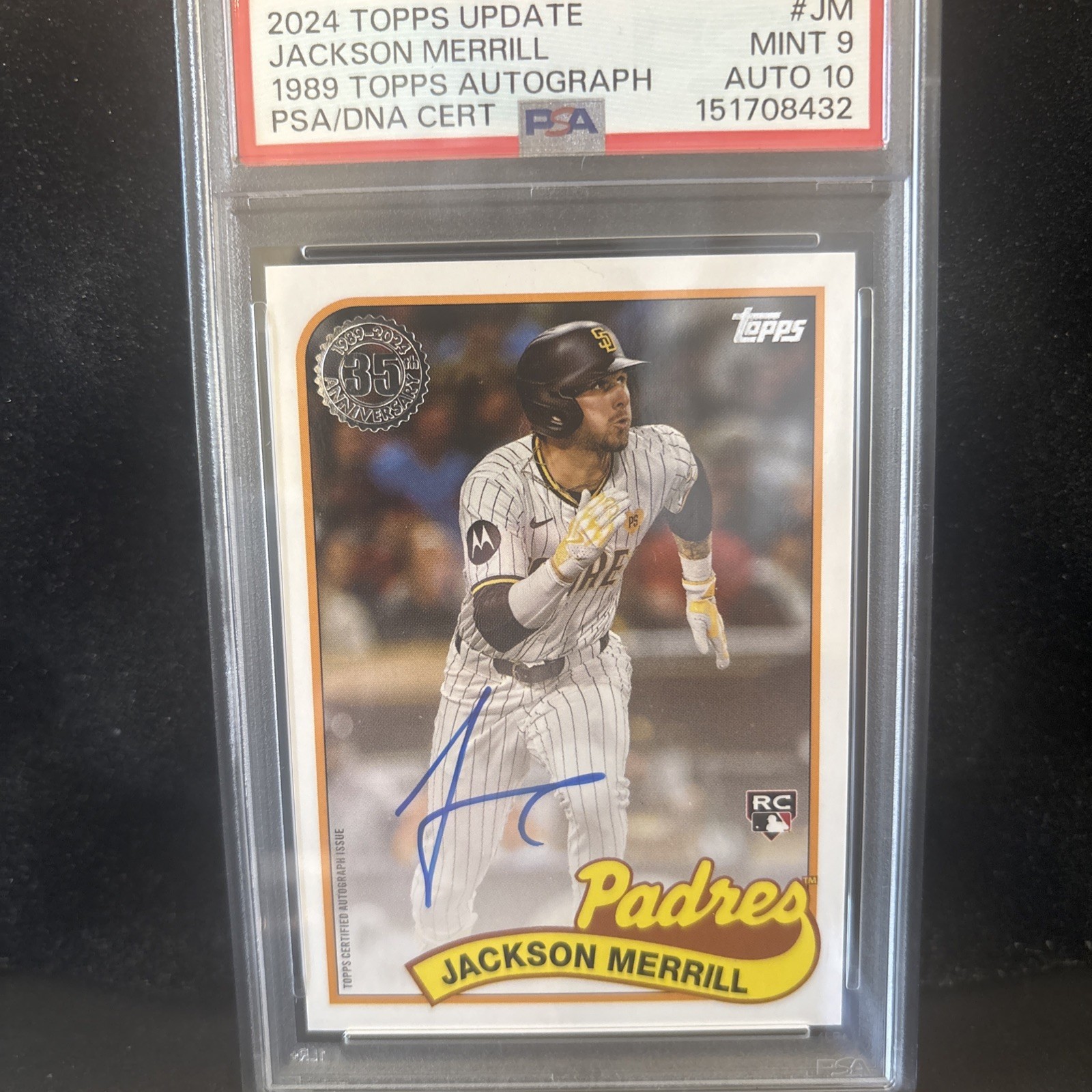 2024 Topps Upd Series – 1989 Topps Auto Jackson Merrill #89AU-JM (AU, RC)