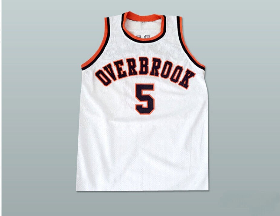 Wilt Chamberlain #5 Basketball Jersey Men’s White All Stitched Custom Name S-6XL