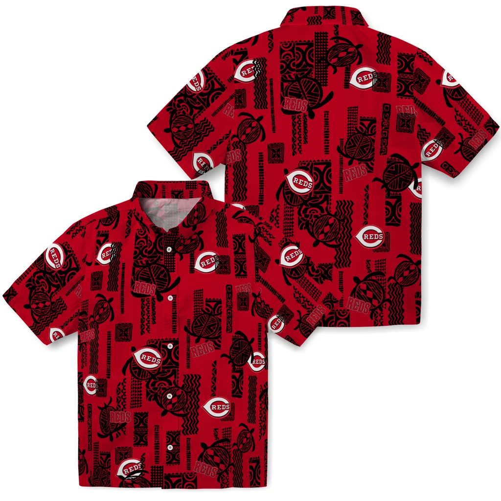 Cincinnati Baseball Team Redss Hawaiian Casual Button Down Shirt Unisex Adults