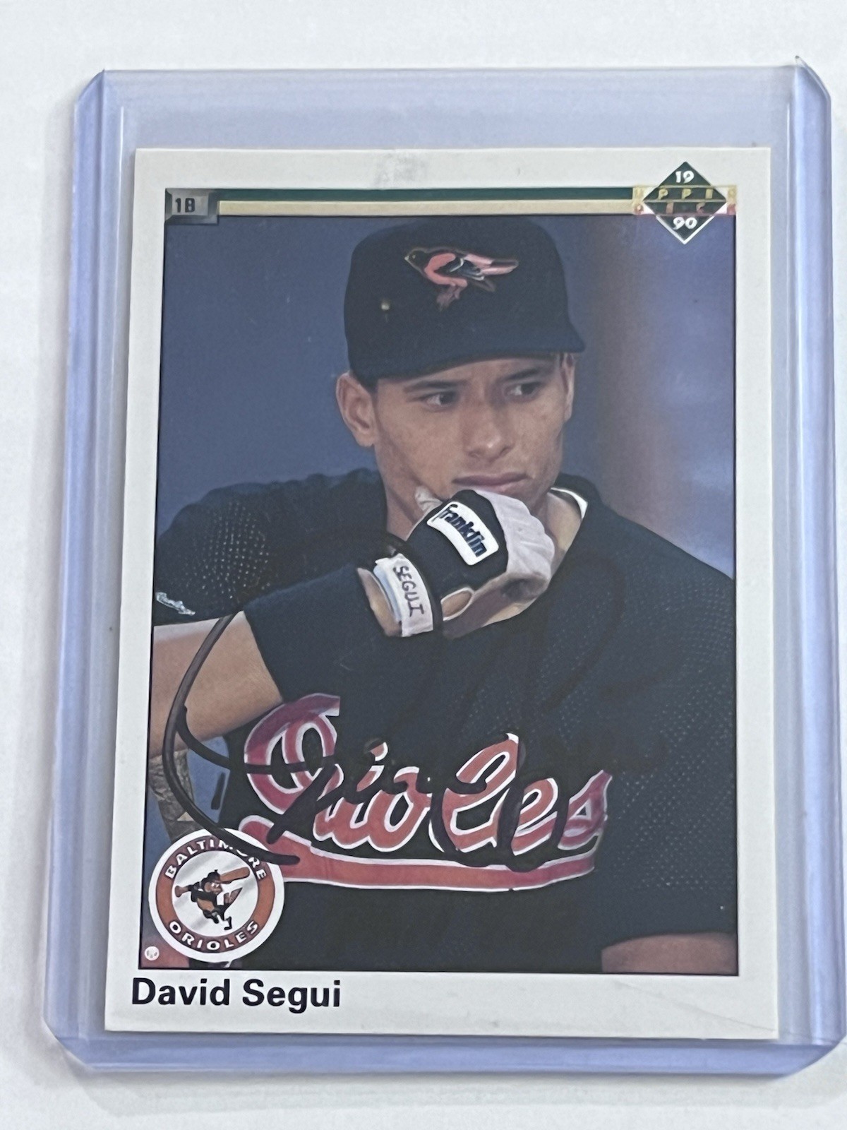 1990 Upper Deck #773 DAVID SEGUI Autograph Signed card Baltimore Orioles ROOKIE