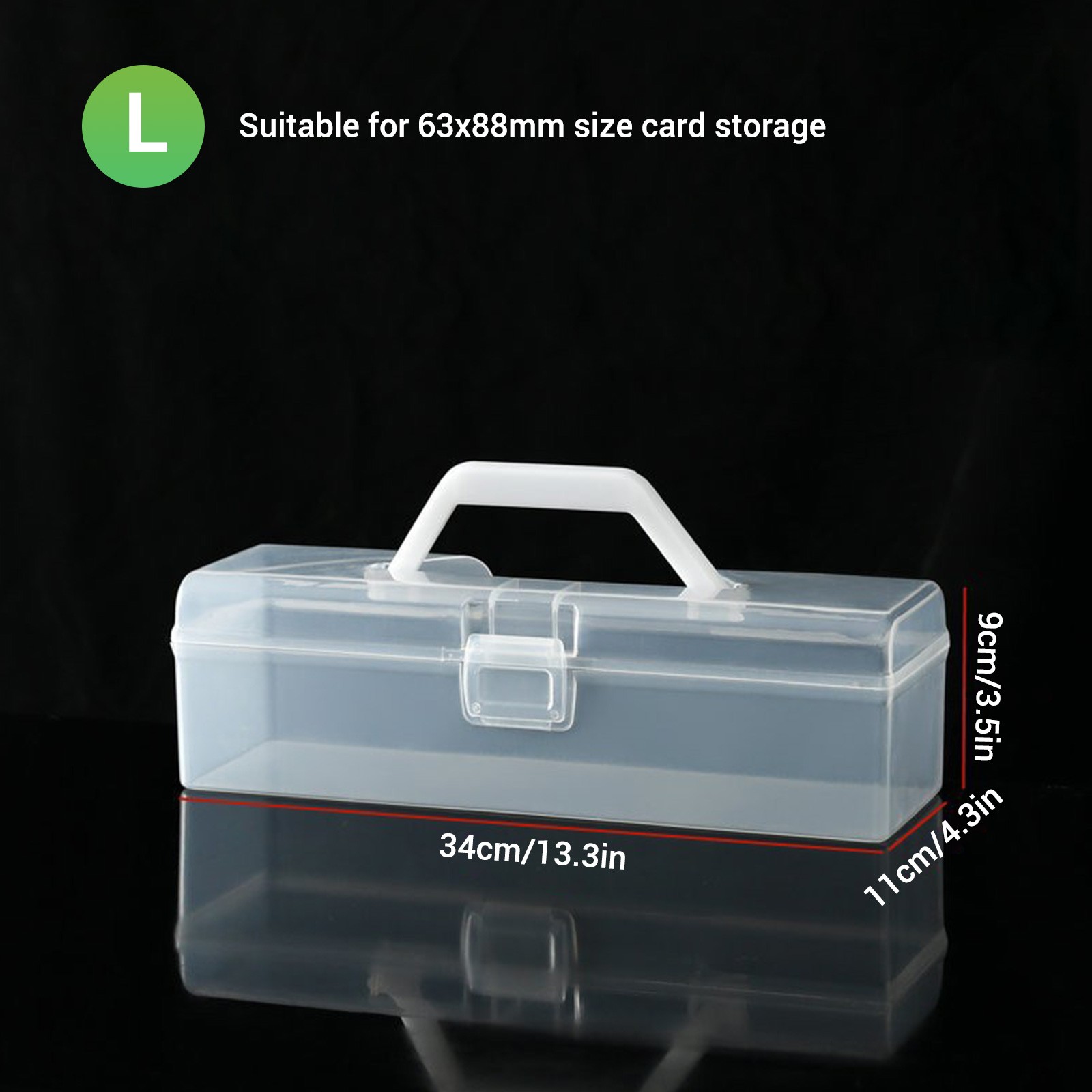 Trading Card Storage Box PVC Baseball Card Storage Holds 900+ Loose Cards