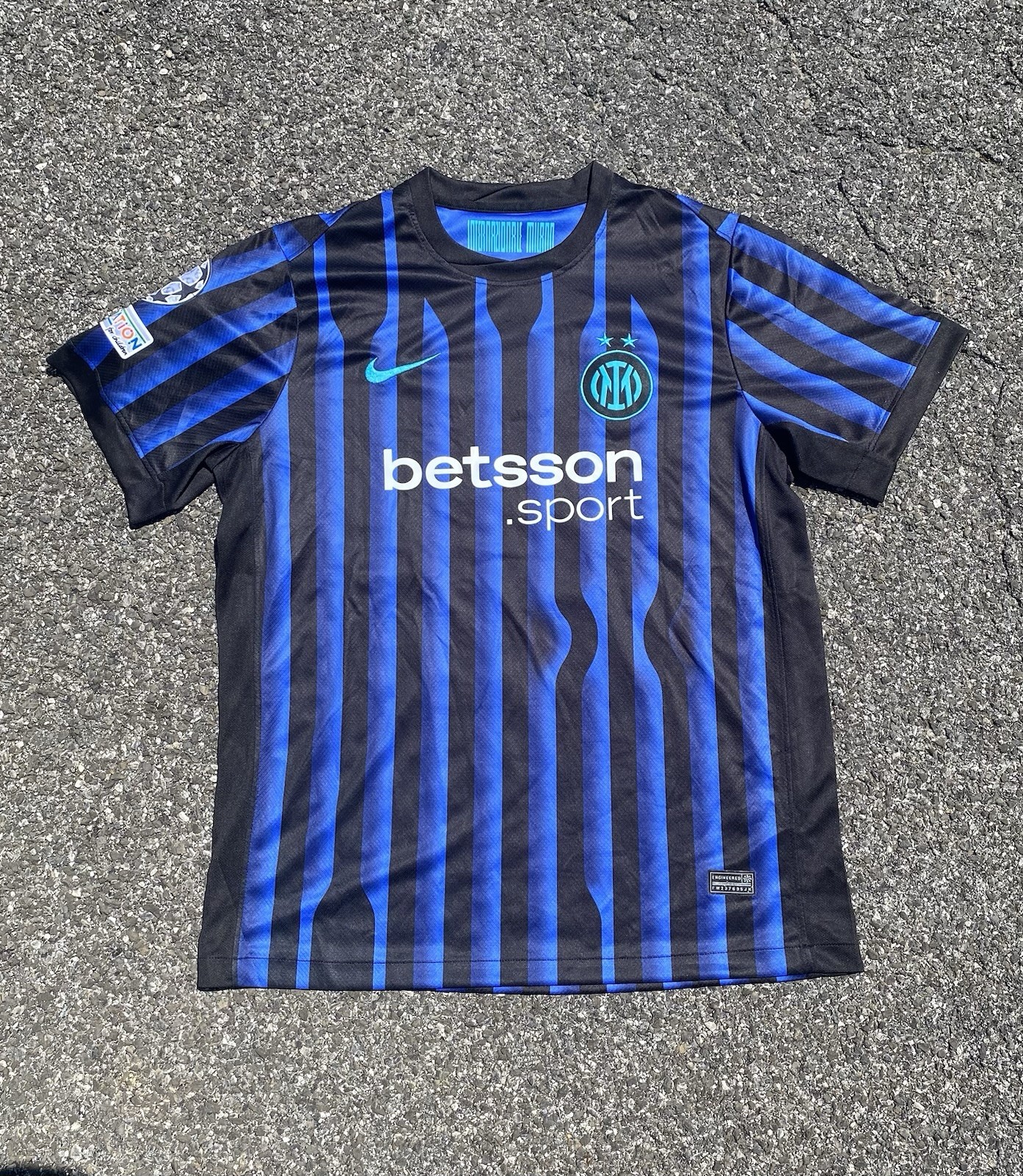 Nike Inter Milan Lautaro Martinez 25/26 Home Jersey w/ Champions League Patch