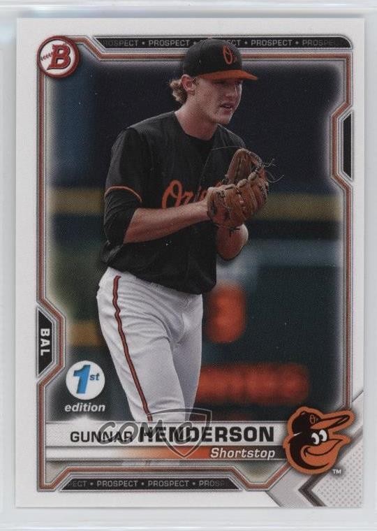 2021 Bowman 1st Edition Gunnar Henderson #BFE-49 11qd