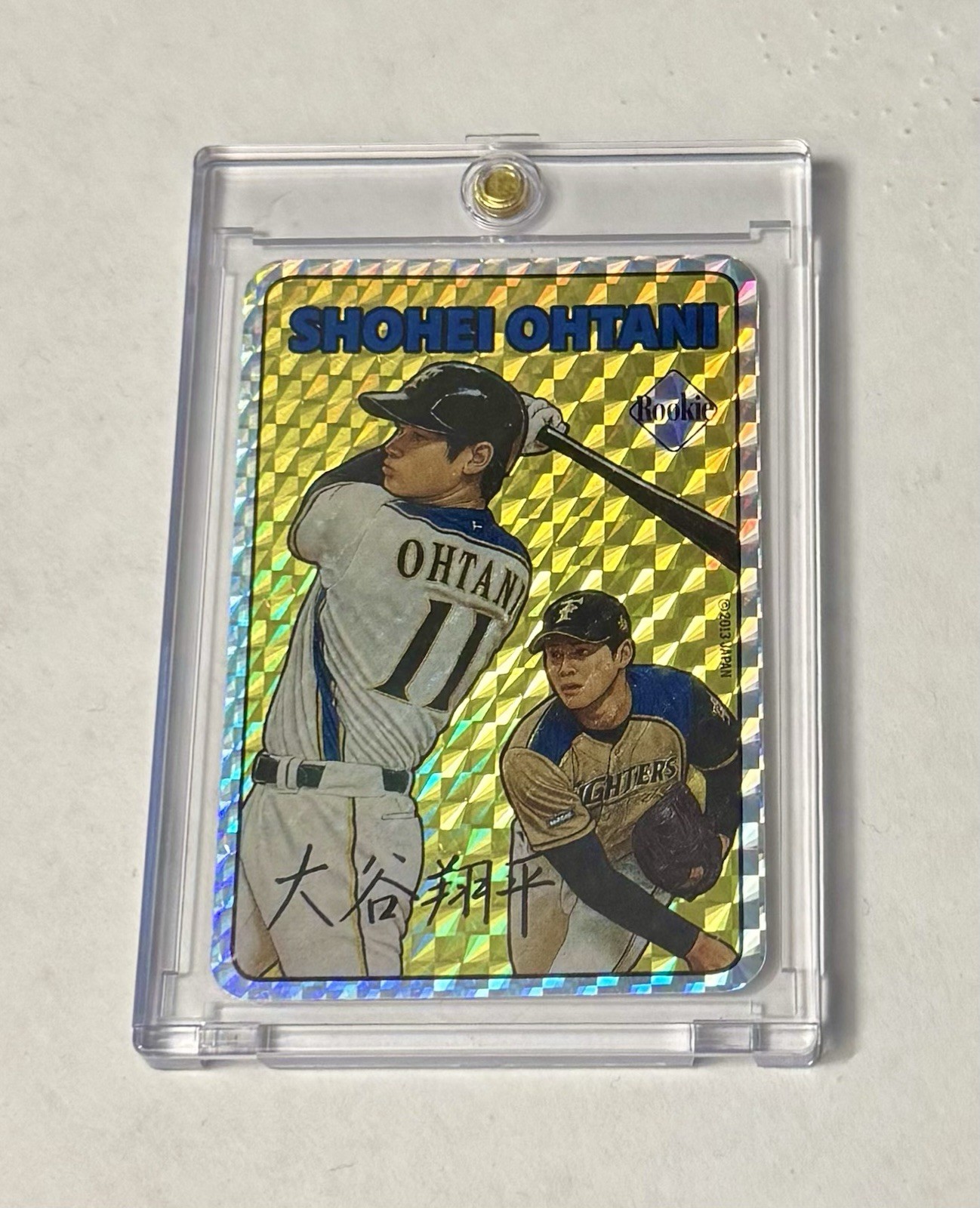 Shohei Ohtani ROOKIE GOLD REFRACTOR Japanese Vending Sticker Variation RC