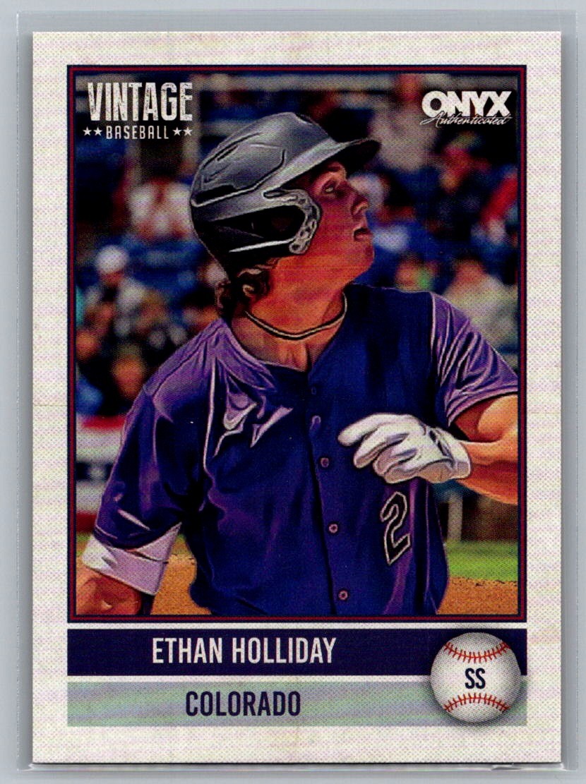 2026 Onyx Vintage Ethan Holliday #OV-ETHO Colorado Rockies