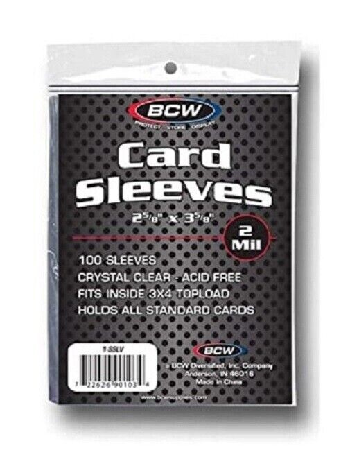 BCW (1500 count) Soft Trading Card Sleeves (15 Packs) Acid Free Archival Safe