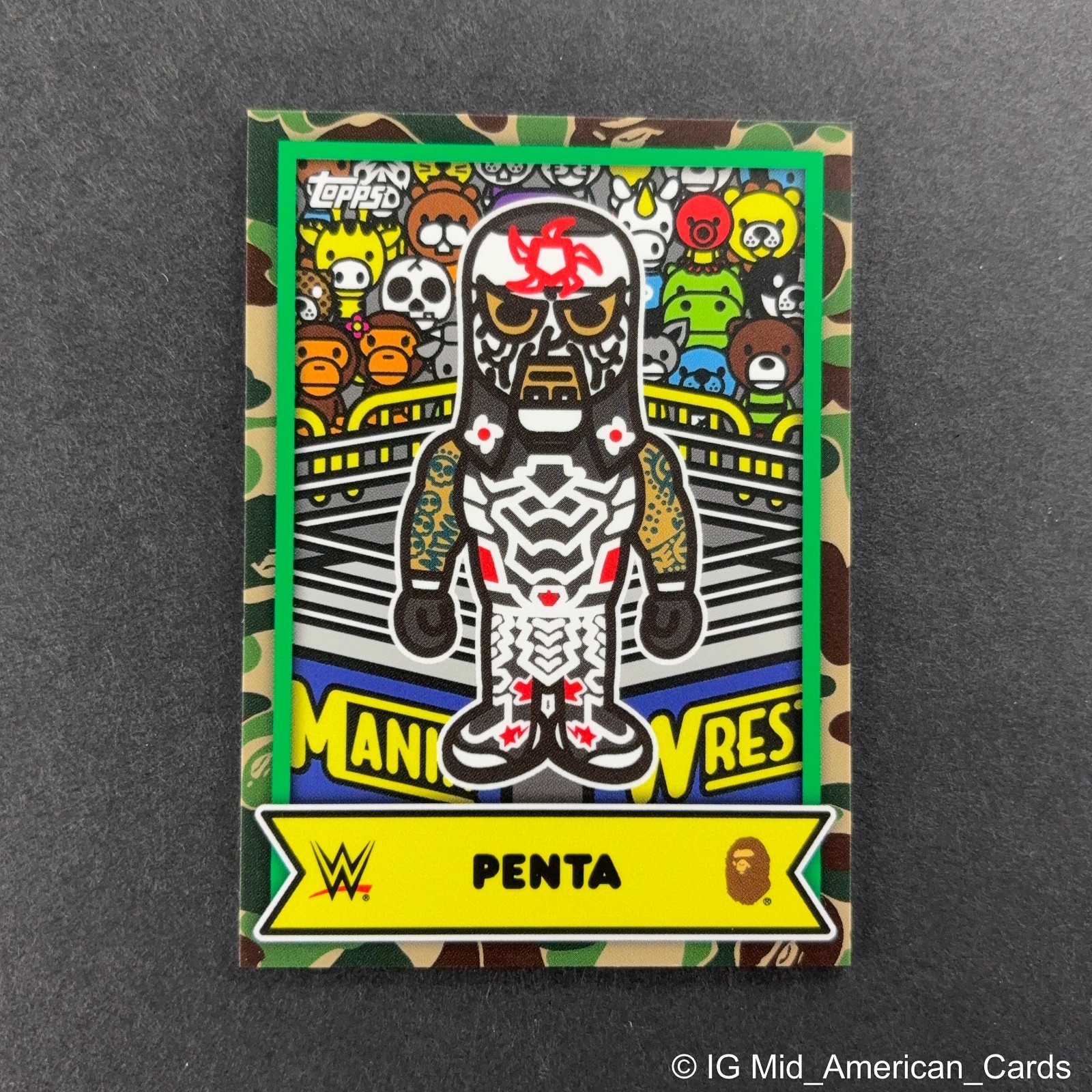 2025 Topps WWE x BAPE Wrestling Penta Baby Milo #BMA-14 Camo SP