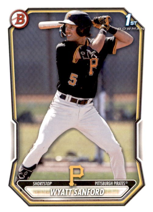 2026 Bowman Wyatt Sanford 1st Bowman Pittsburgh Pirates #BP-66 5 Card Lot
