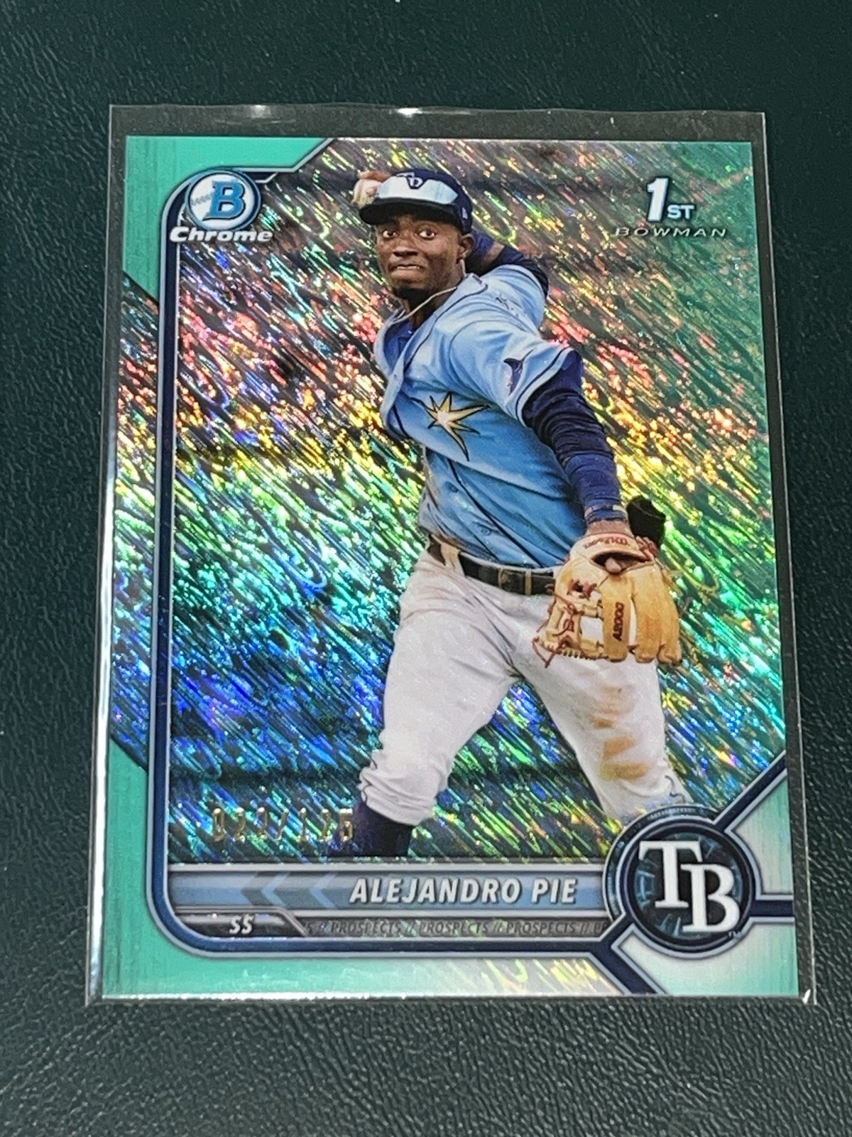 2022 Bowman Chrome Alejandro Pie AQUA SHIMMER /125